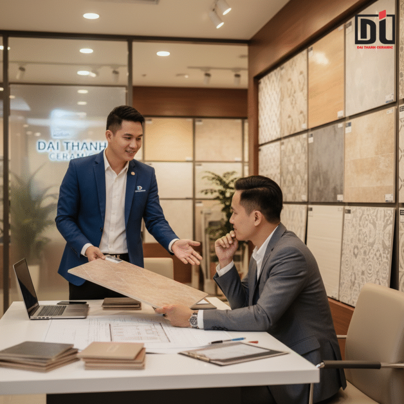 Tư vấn showroom – gạch ốp lát Đại Thanh Ceramic